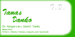 tamas danko business card