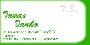 tamas danko business card